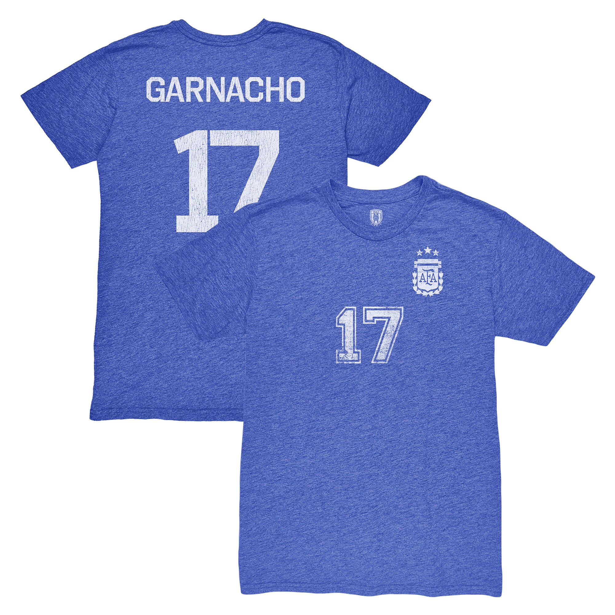 Explore alejandro garnacho argentina national team 1863fc player vintage tri-blend t-shirt – blue – Australia Football Shirts & Soccer Gear