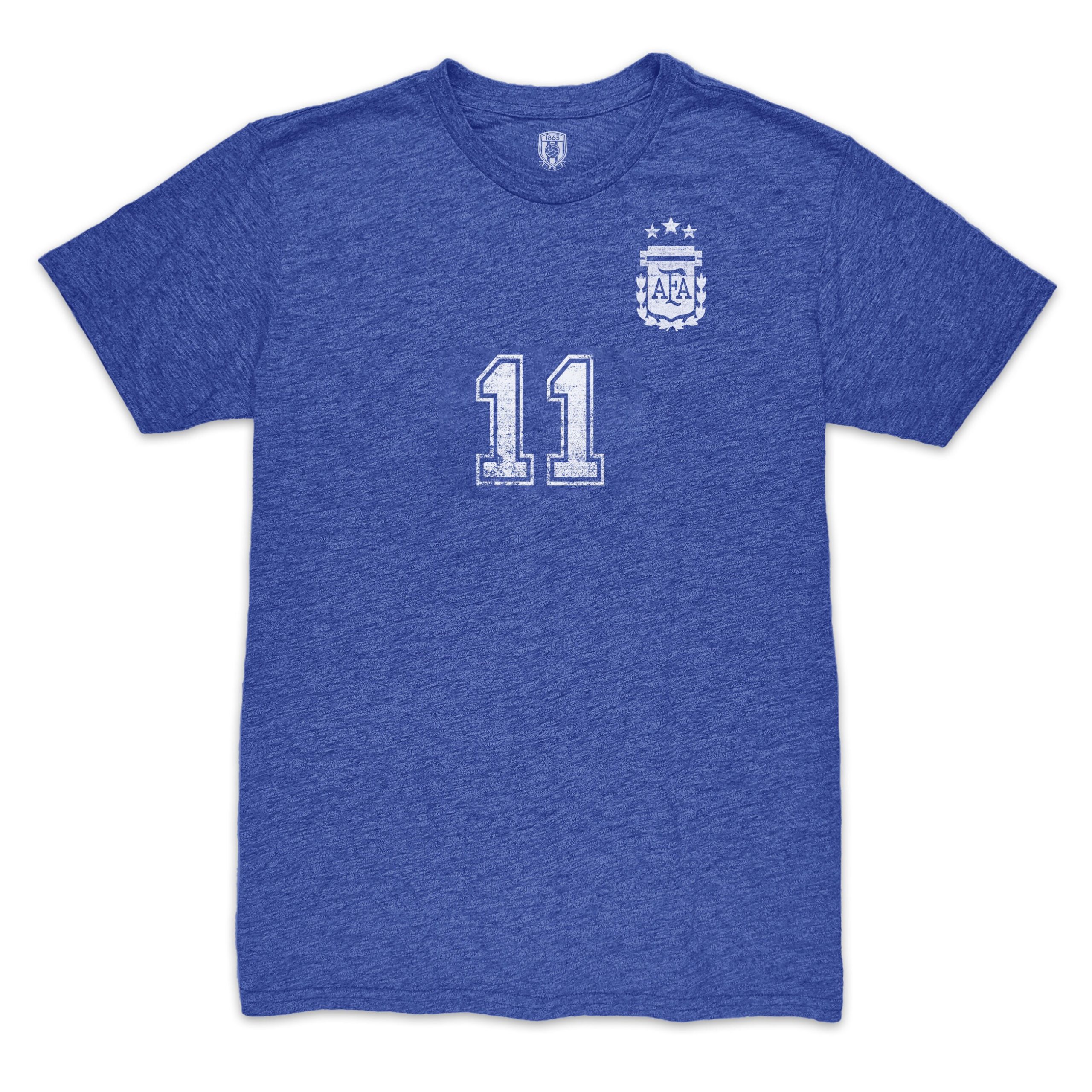 Explore angel di maria argentina national team 1863fc retro player tri-blend t-shirt – blue – Australia Football Shirts & Soccer Gear