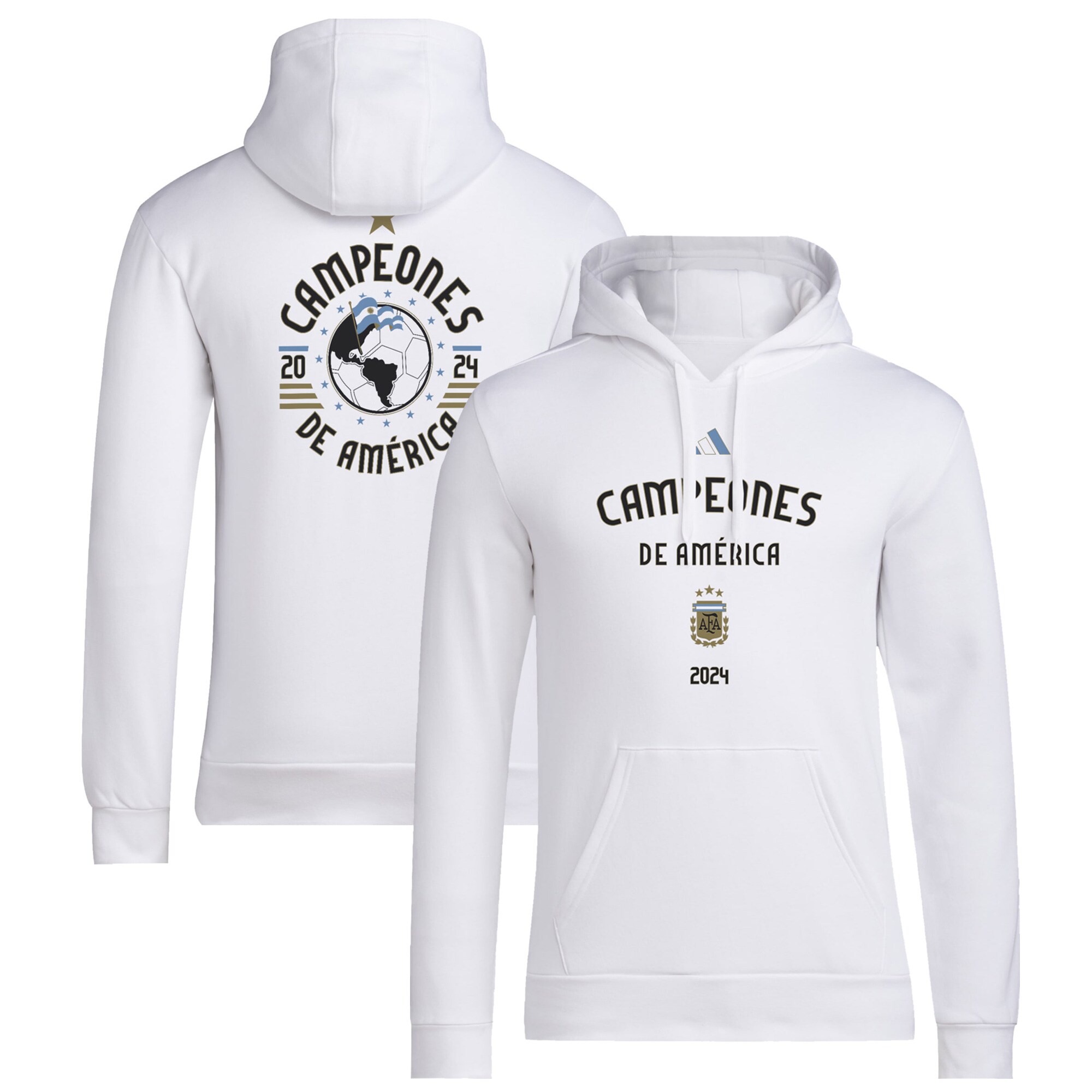 Explore argentina national team adidas 2024 copa america champions pullover hoodie – white – Australia Football Shirts & Soccer Gear
