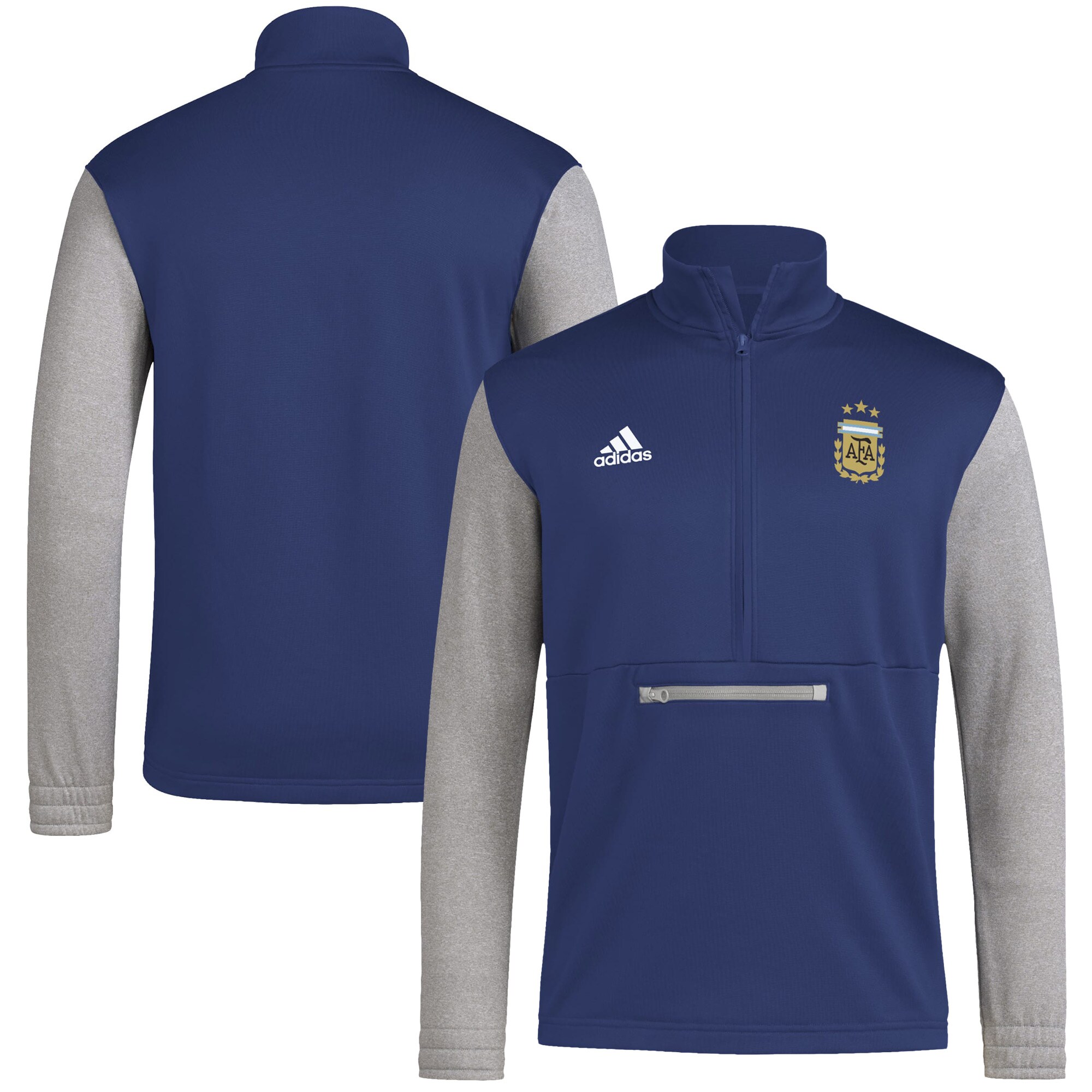 Explore argentina national team adidas crest long sleeve half-zip top – navy – Australia Football Shirts & Soccer Gear