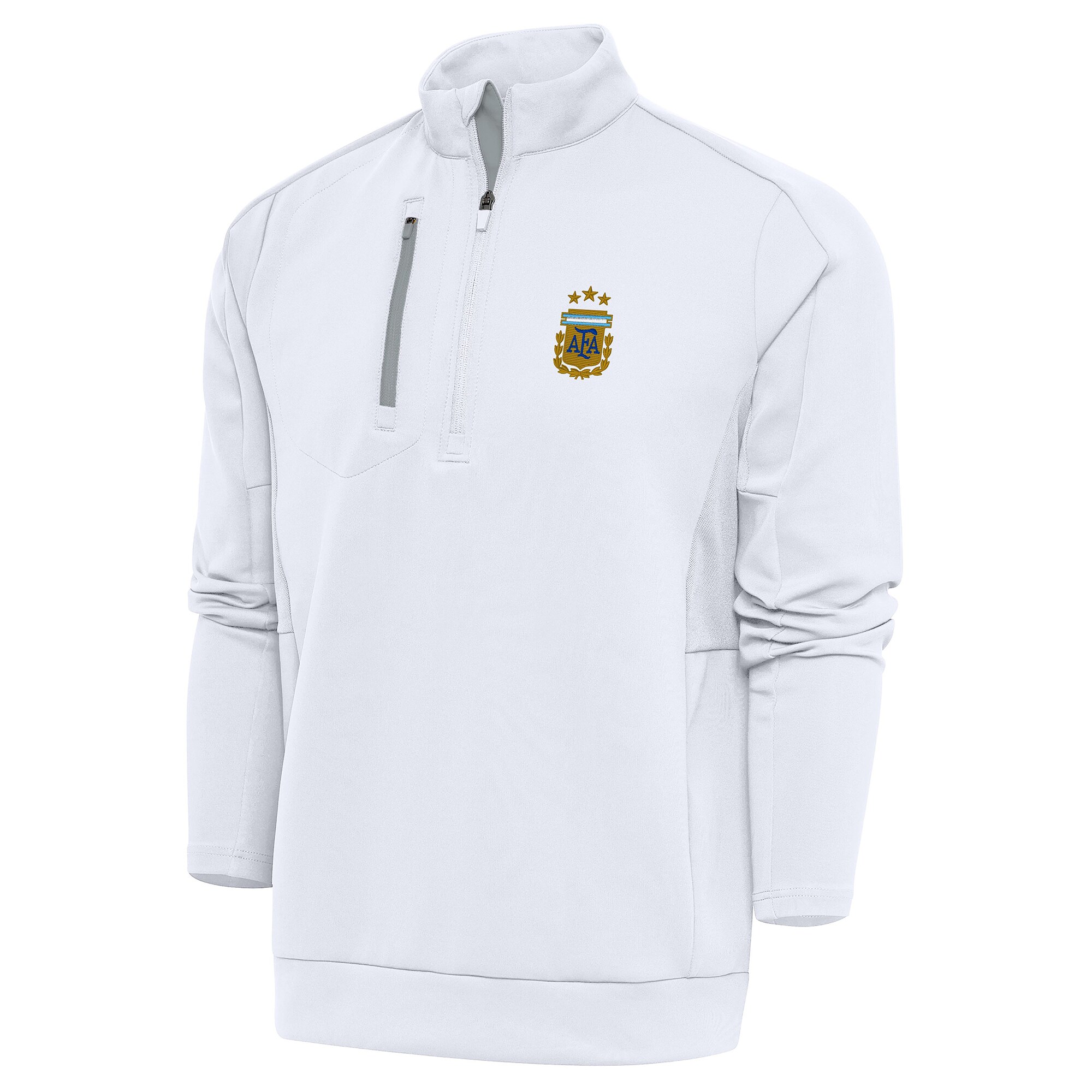 Explore argentina national team antigua generation quarter-zip pullover top – white – Australia Football Shirts & Soccer Gear