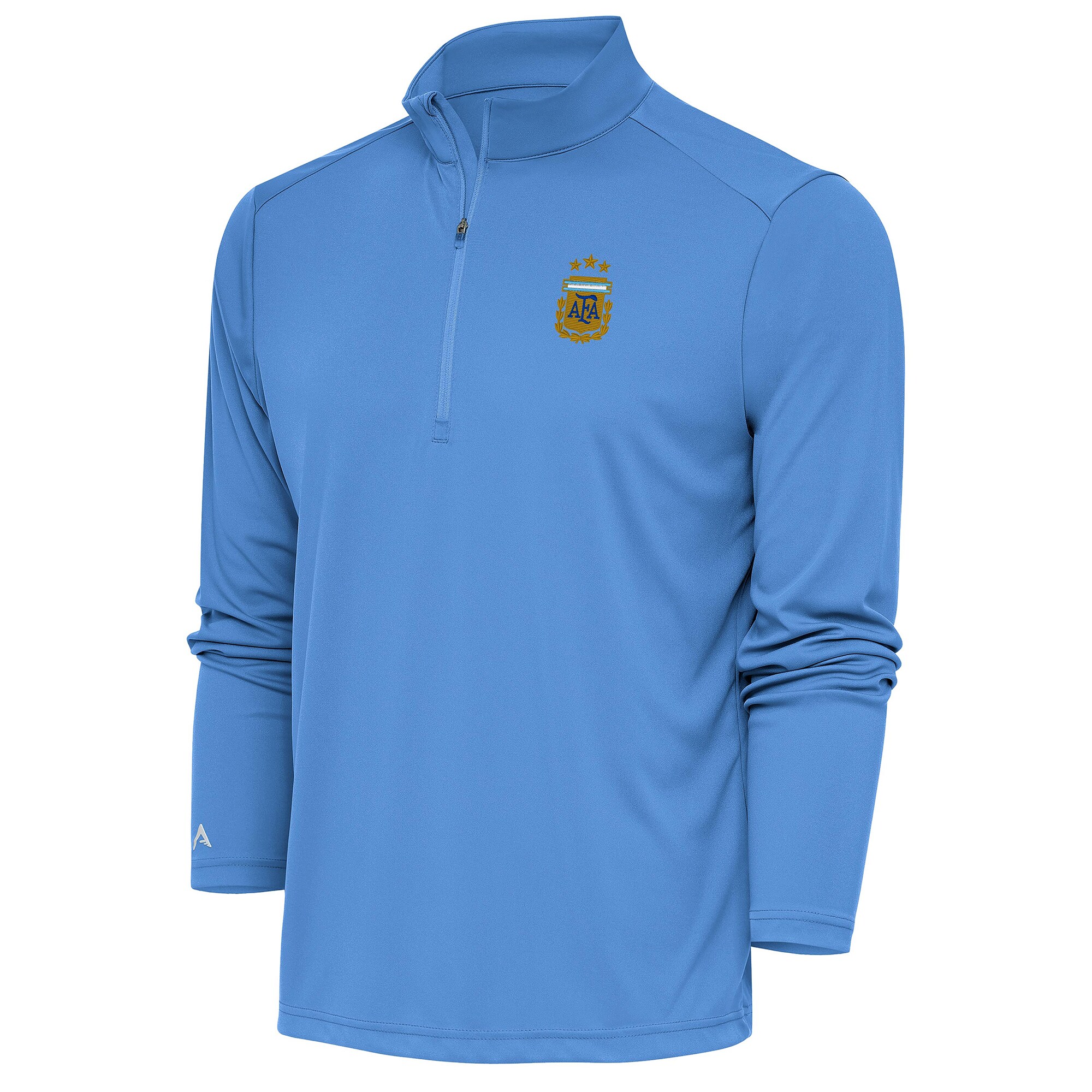 Explore argentina national team antigua tribute quarter-zip pullover top – powder blue – Australia Football Shirts & Soccer Gear