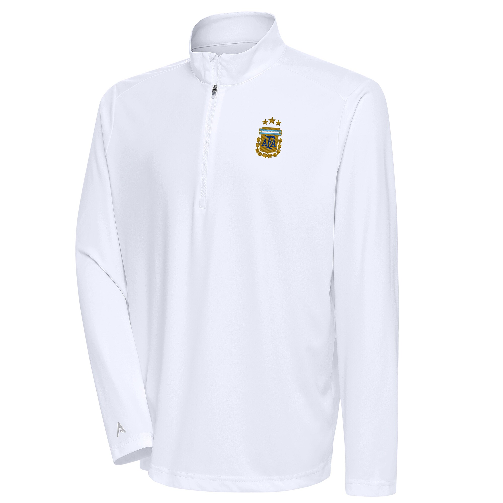 Explore argentina national team antigua tribute quarter-zip pullover top – white – Australia Football Shirts & Soccer Gear