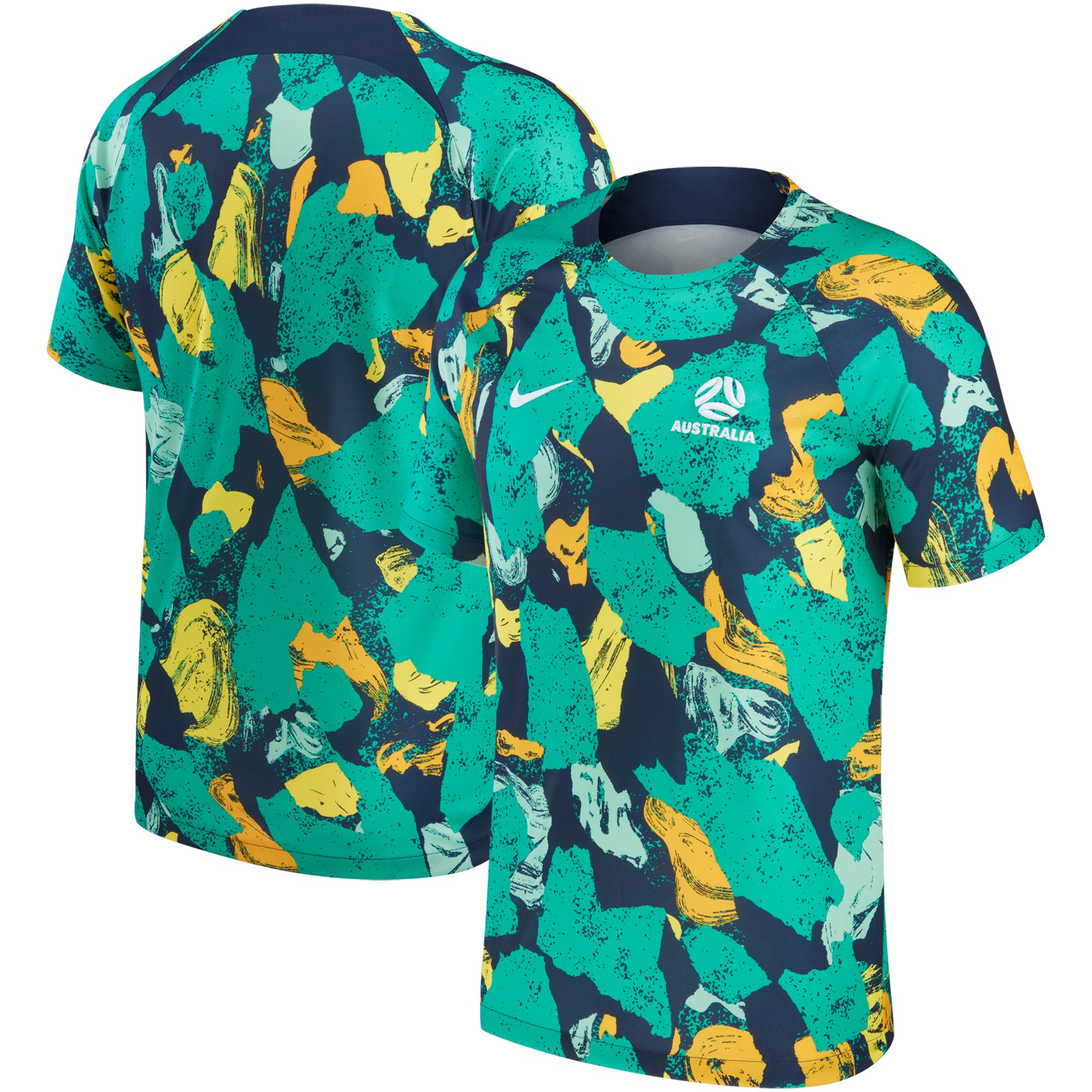 Explore australia national team nike 202223 pre-match top – greenyellow – Australia Football Shirts & Soccer Gear