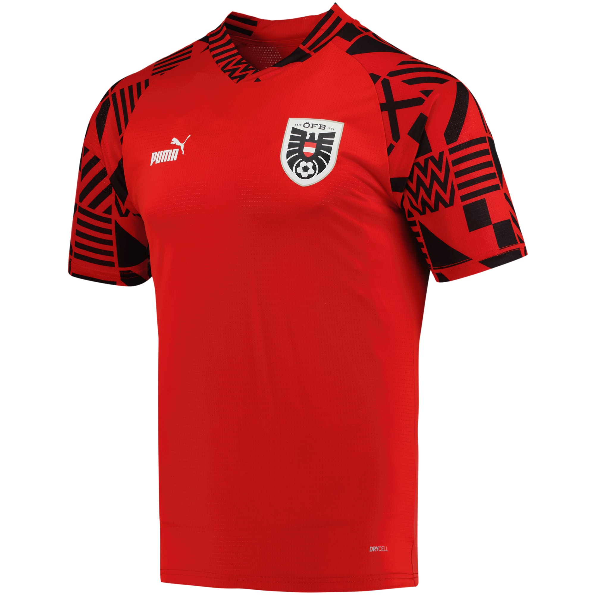 Explore austria national team puma pre-match v-neck top – red – Australia Football Shirts & Soccer Gear