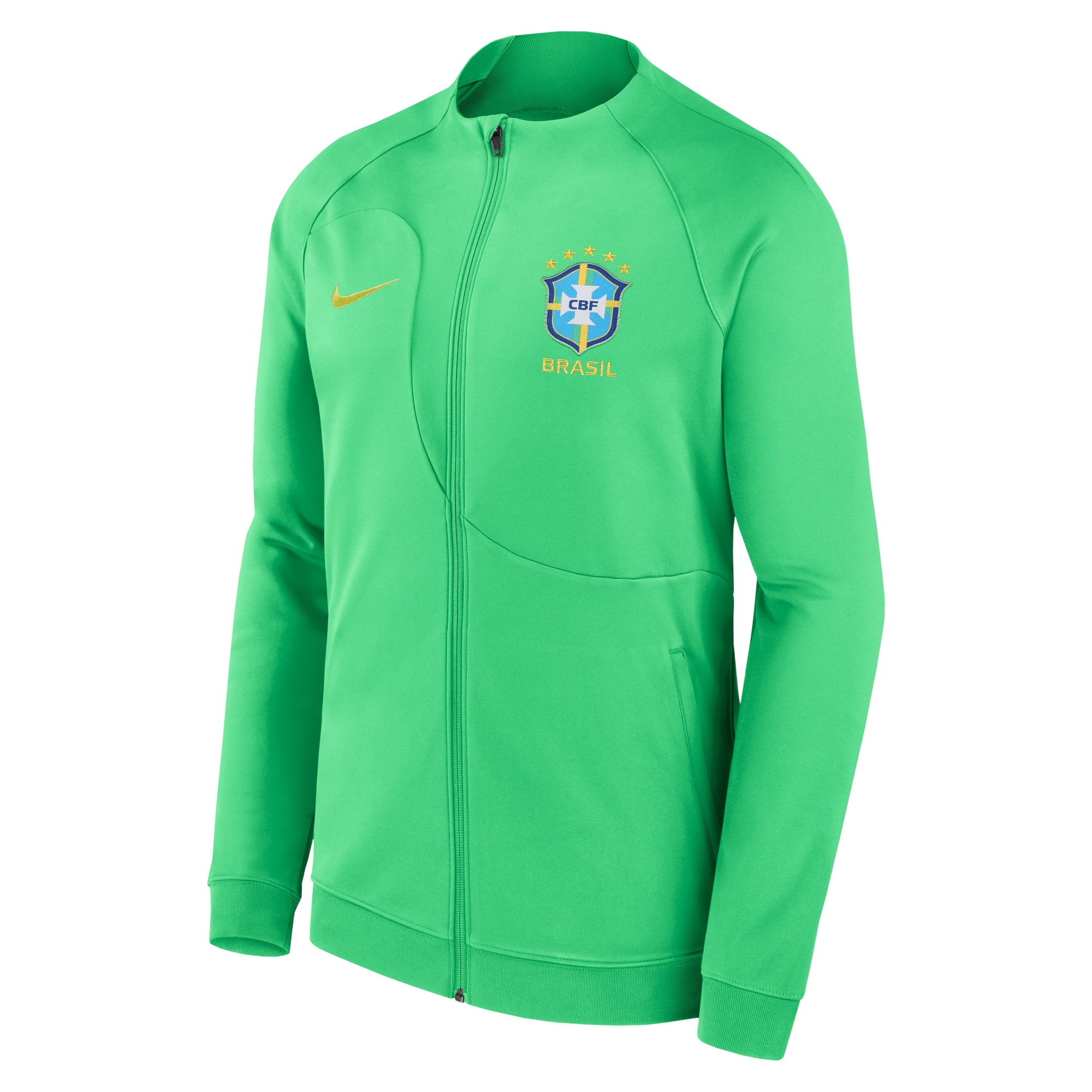 Explore brazil national team nike 2022 academy pro anthem performance raglan full-zip jacket – green – Australia Football Shirts & Soccer Gear