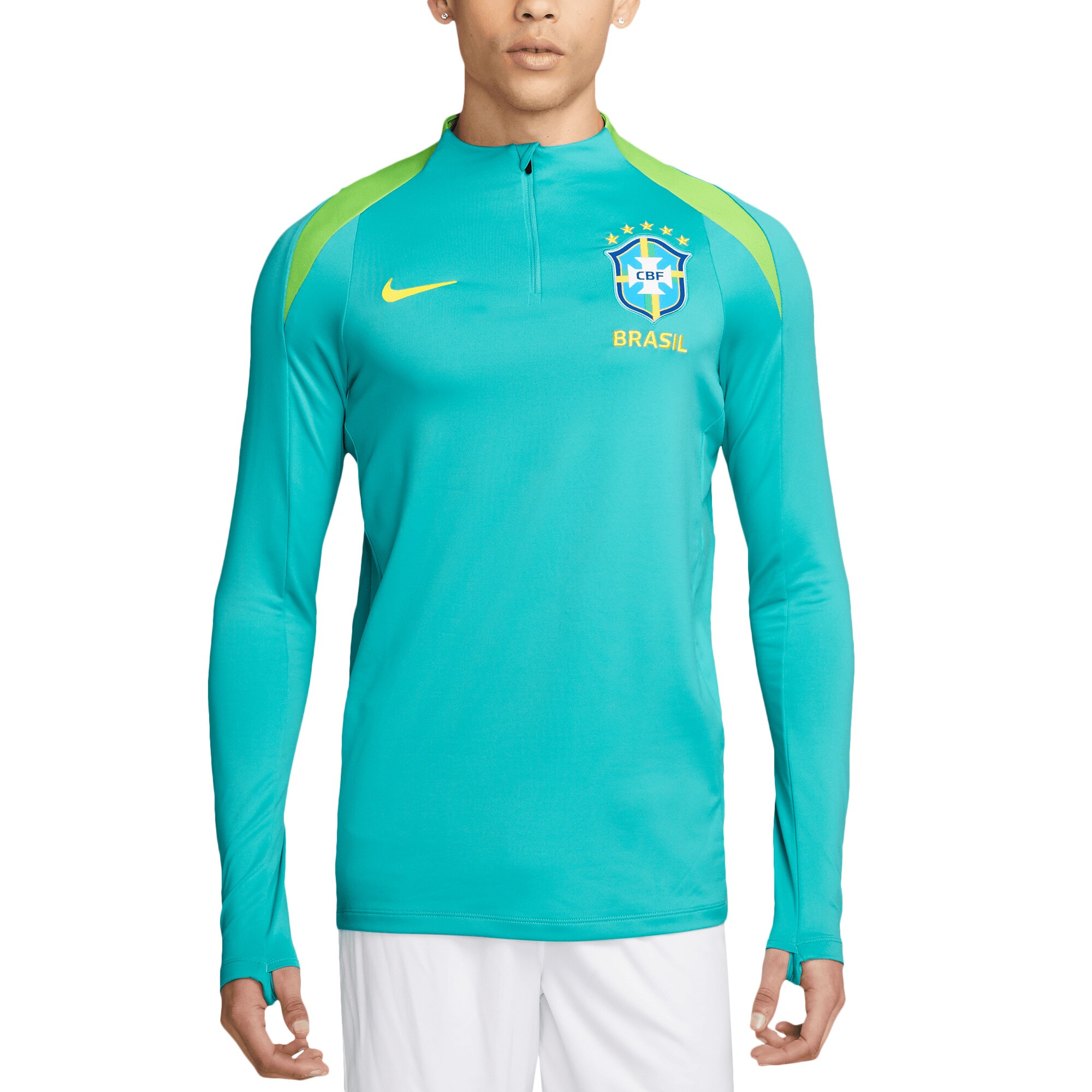Explore brazil national team nike 2024 strike drill performance quarter-zip pullover top – aqua – Australia Football Shirts & Soccer Gear