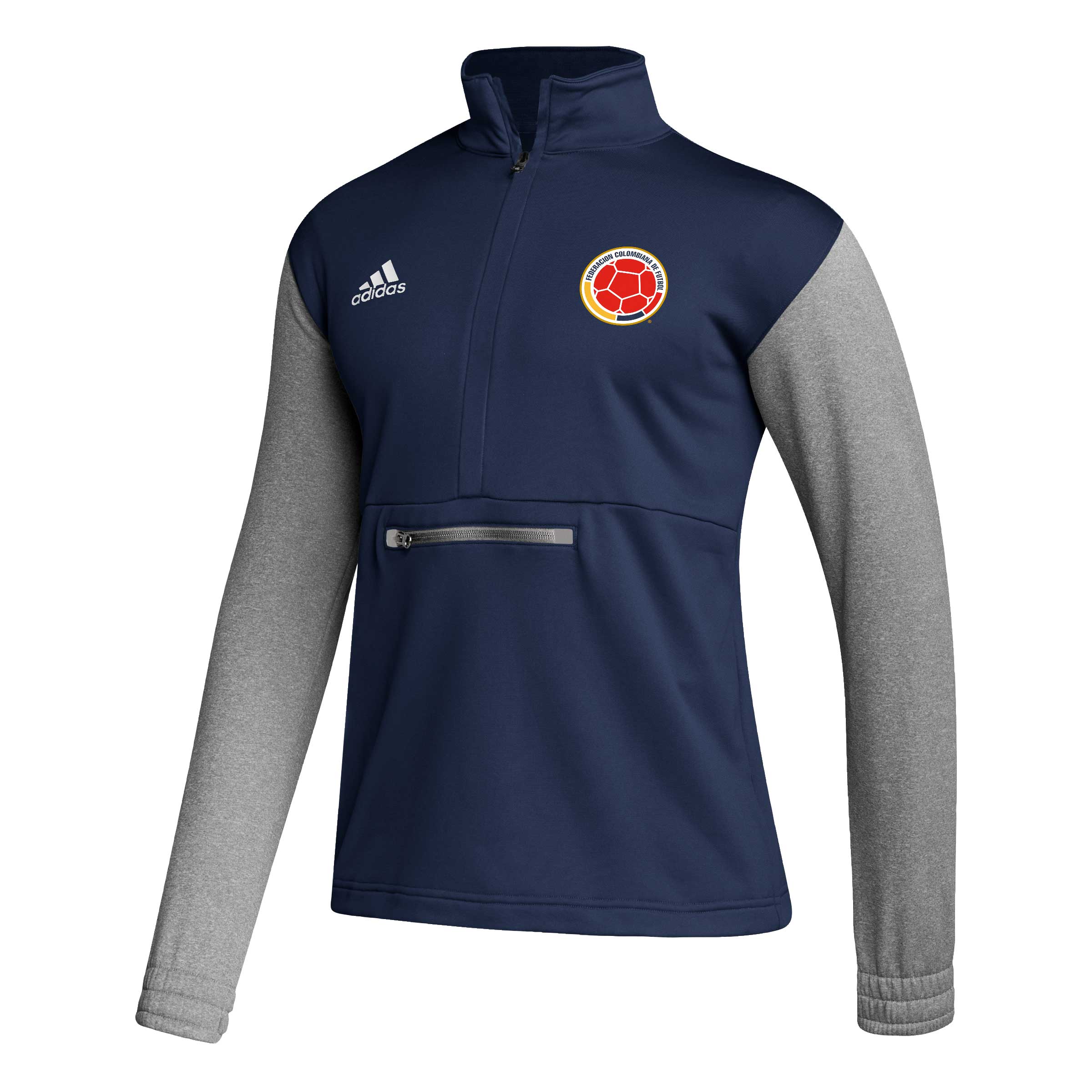 Explore colombia national team adidas crest long sleeve half-zip top – navy – Australia Football Shirts & Soccer Gear