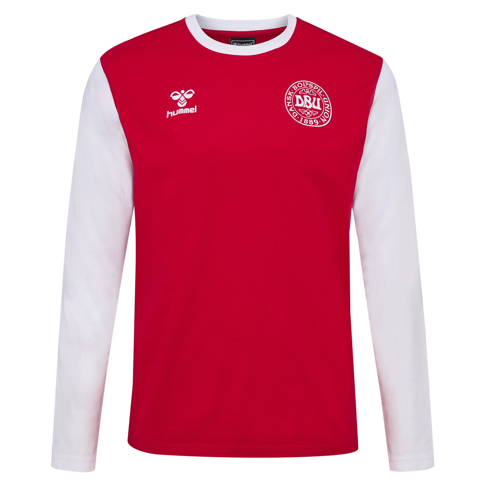 Explore denmark national team block long sleeve t-shirt – red – Australia Football Shirts & Soccer Gear