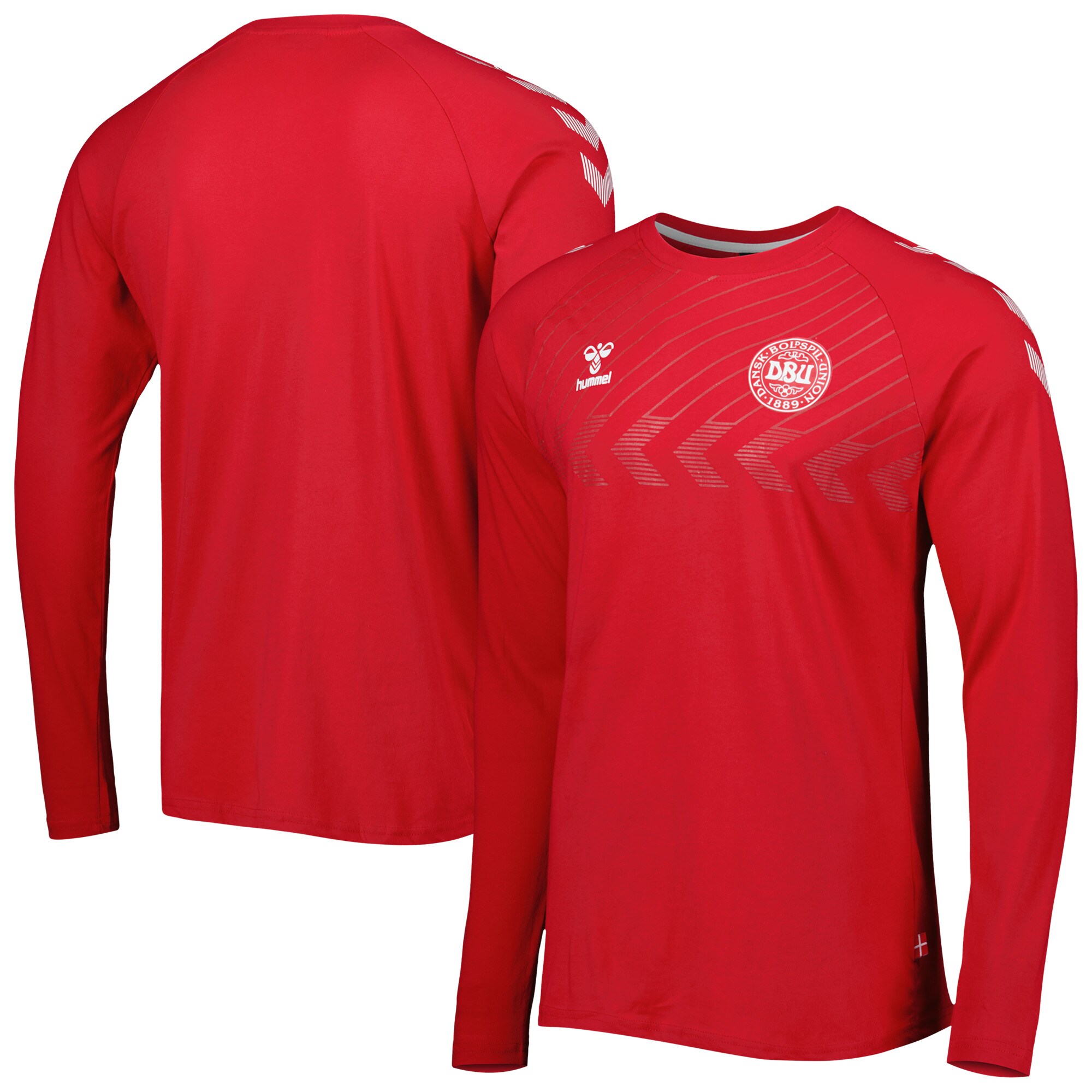 Explore denmark national team fan raglan long sleeve t-shirt – red – Australia Football Shirts & Soccer Gear