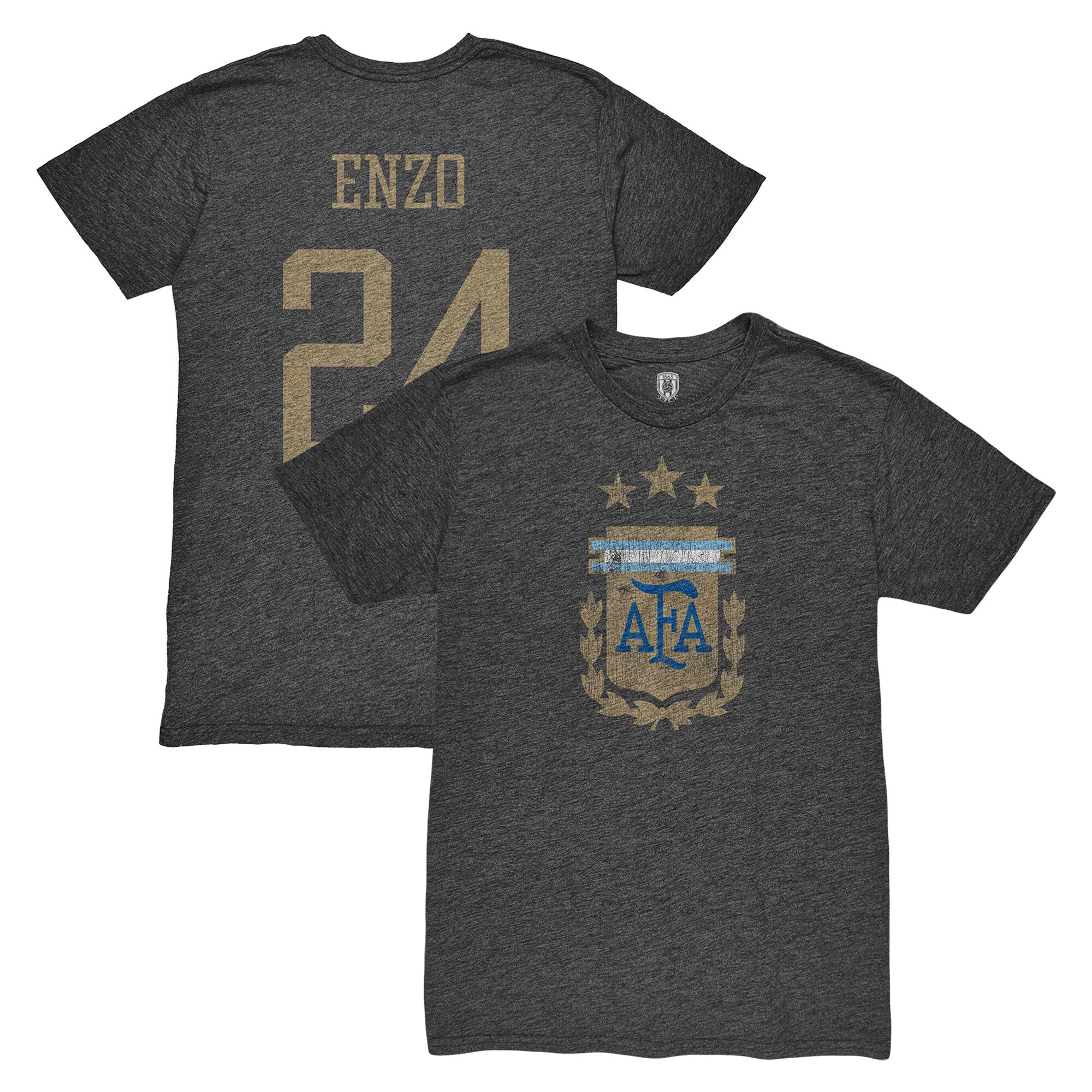 Explore enzo fernández argentina national team 1863fc player vintage tri-blend t-shirt – black – Australia Football Shirts & Soccer Gear
