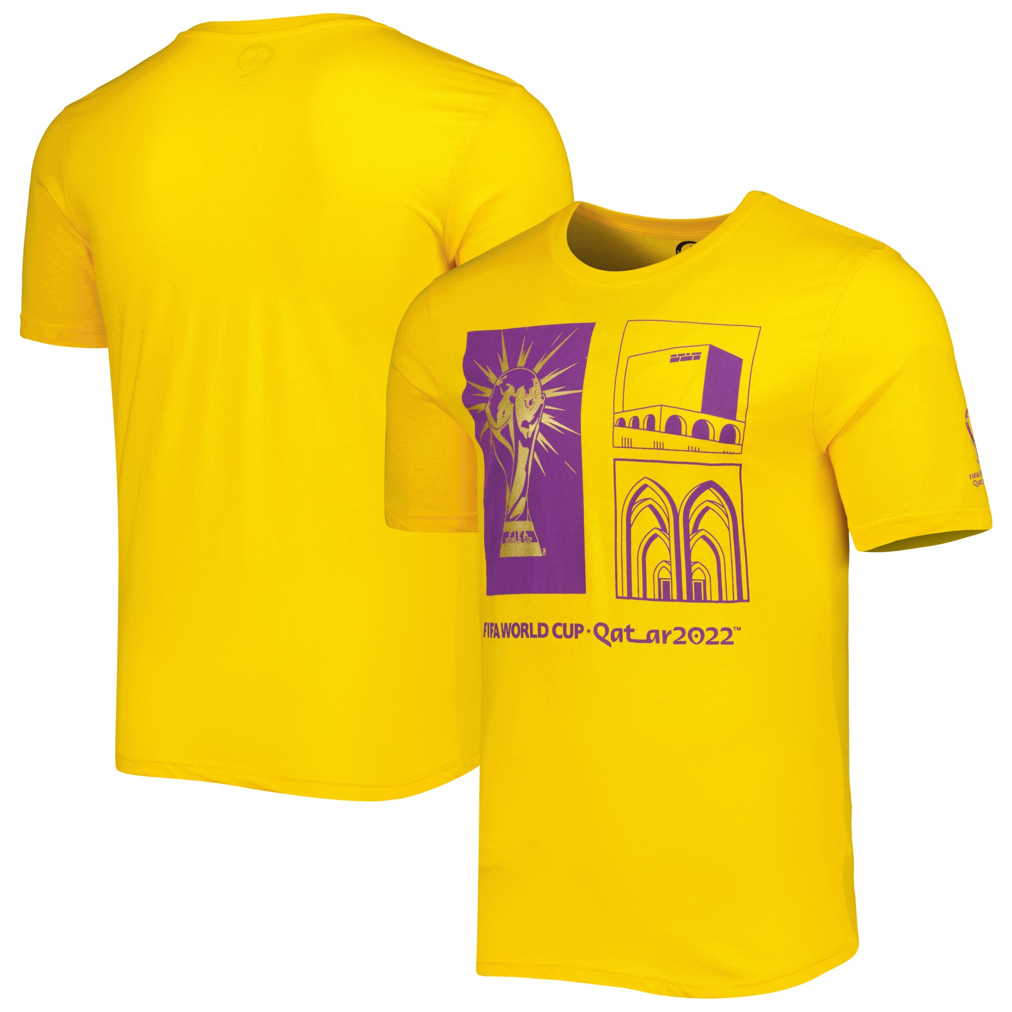 Explore fifa world cup qatar 2022 around the world t-shirt – yellow – Australia Football Shirts & Soccer Gear