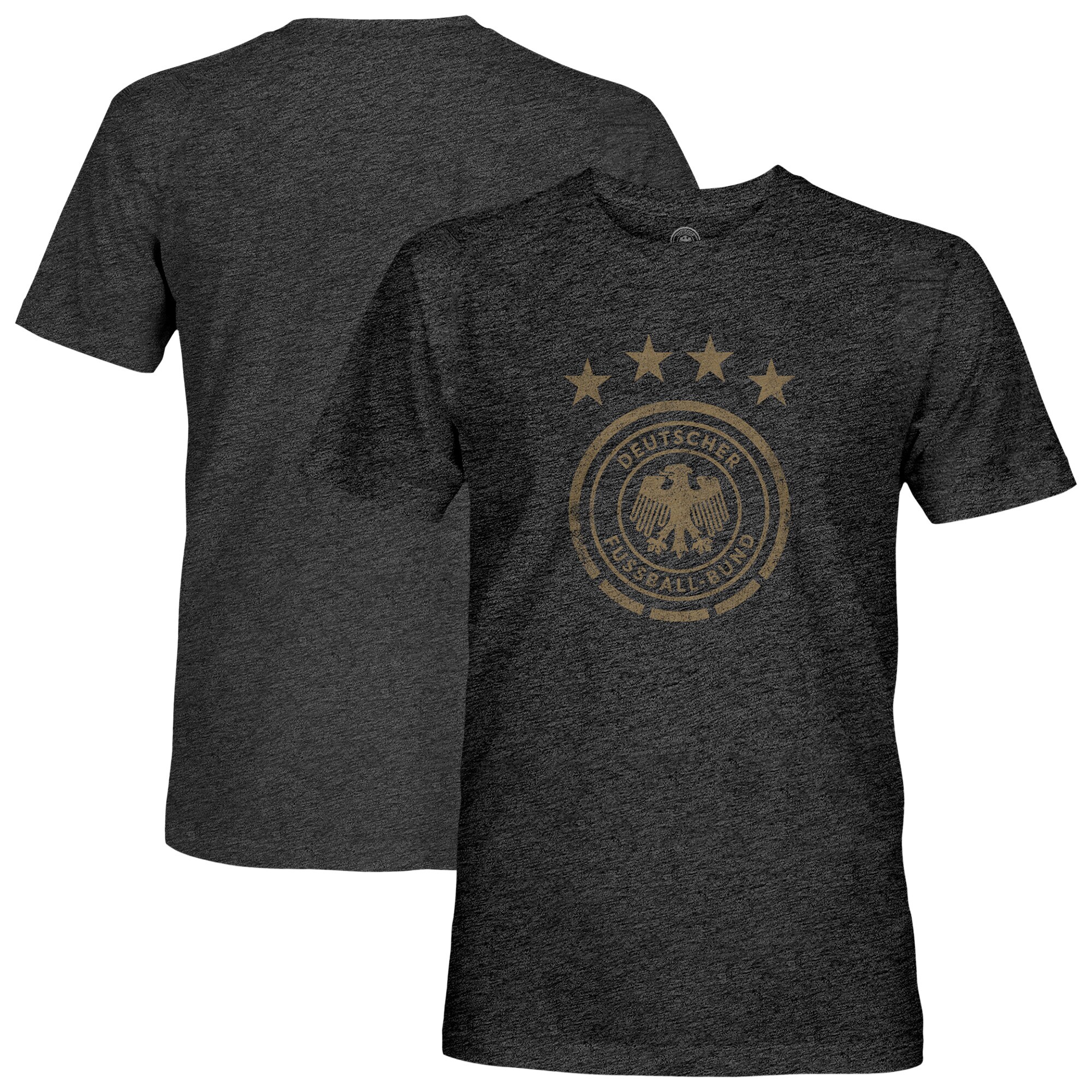 Explore germany national team 1863fc mono badge vintage tri-blend t-shirt – heather black – Australia Football Shirts & Soccer Gear