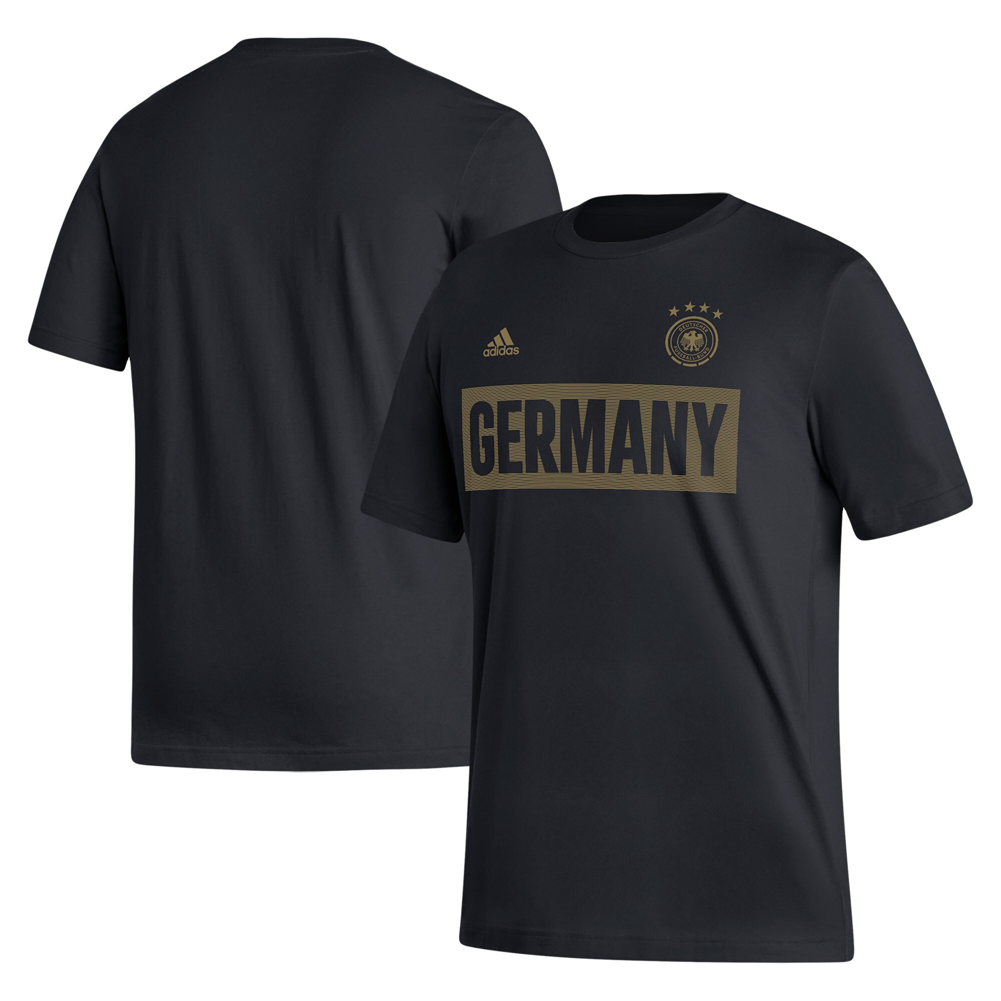 Explore germany national team adidas culture bar t-shirt – black – Australia Football Shirts & Soccer Gear