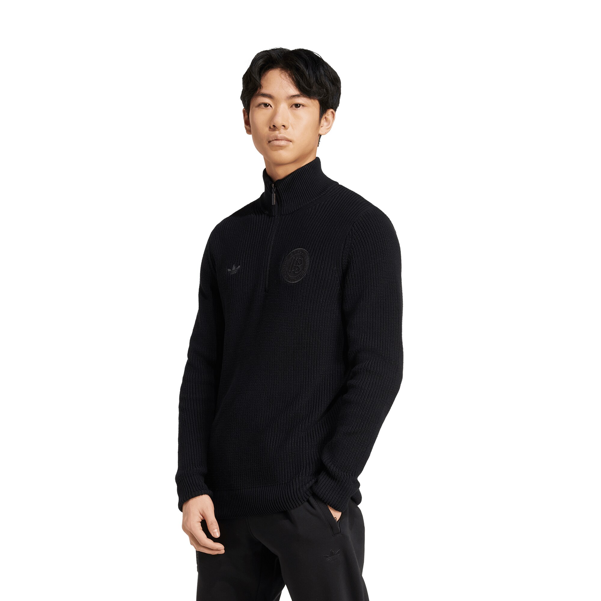 Explore germany national team adidas originals 125th anniversary culturewear half-zip rib-knit top – black – Australia Football Shirts & Soccer Gear