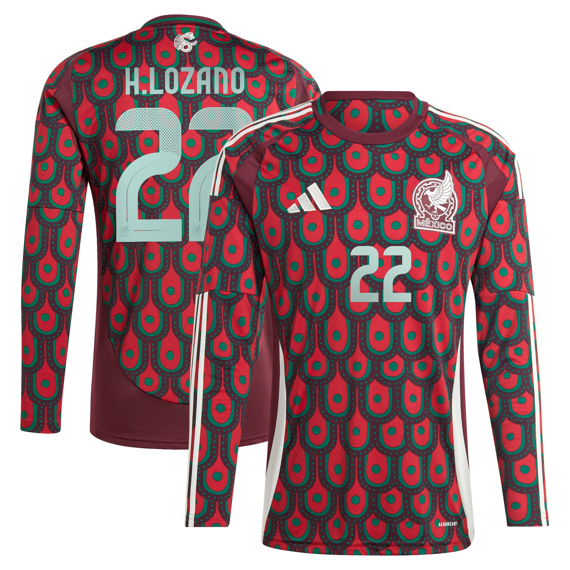 Explore hirving lozano mexico national team adidas 2024 home replica player long sleeve jersey – burgundy – Australia Football Shirts & Soccer Gear
