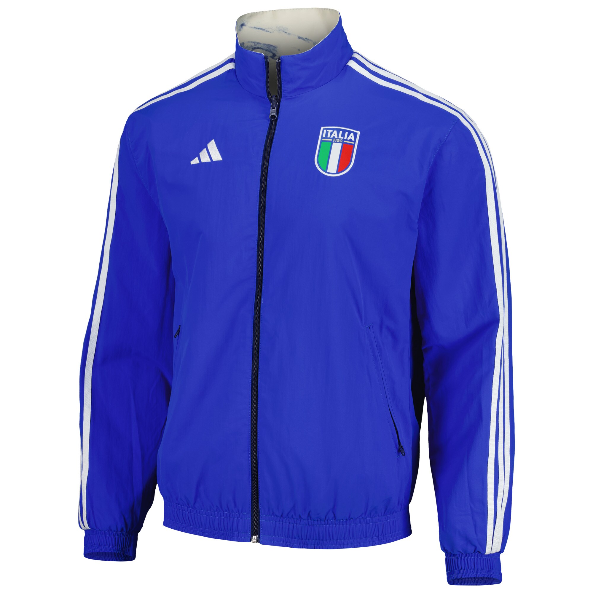 Explore italy national team adidas team logo anthem reversible full-zip jacket – white – Australia Football Shirts & Soccer Gear