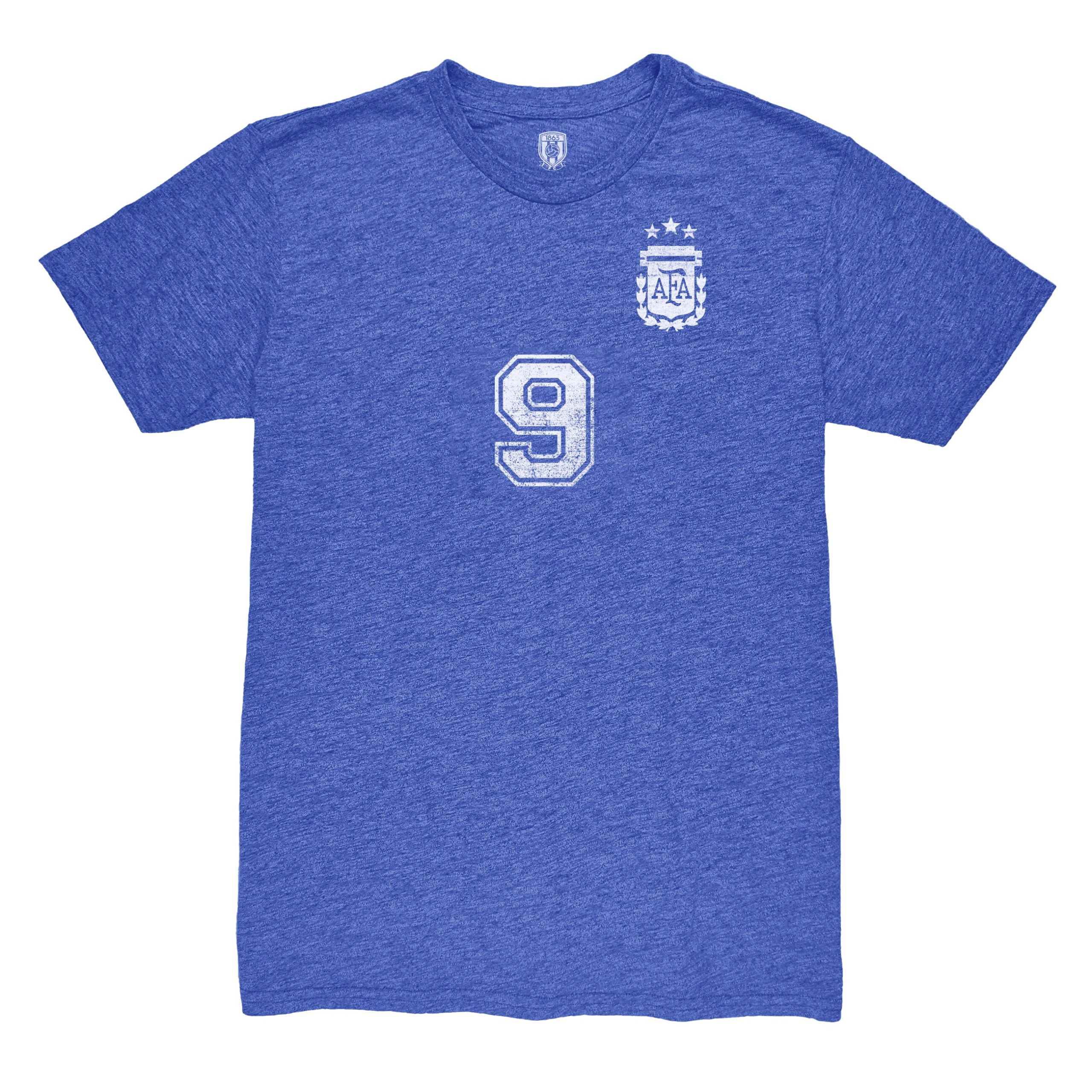 Explore julián Álvarez argentina national team 1863fc retro name amp number tri-blend t-shirt – blue – Australia Football Shirts & Soccer Gear