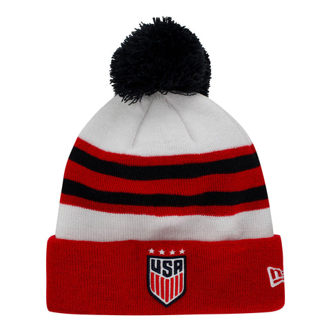 men8217s new era uswnt pom cuff whiterednavy knit