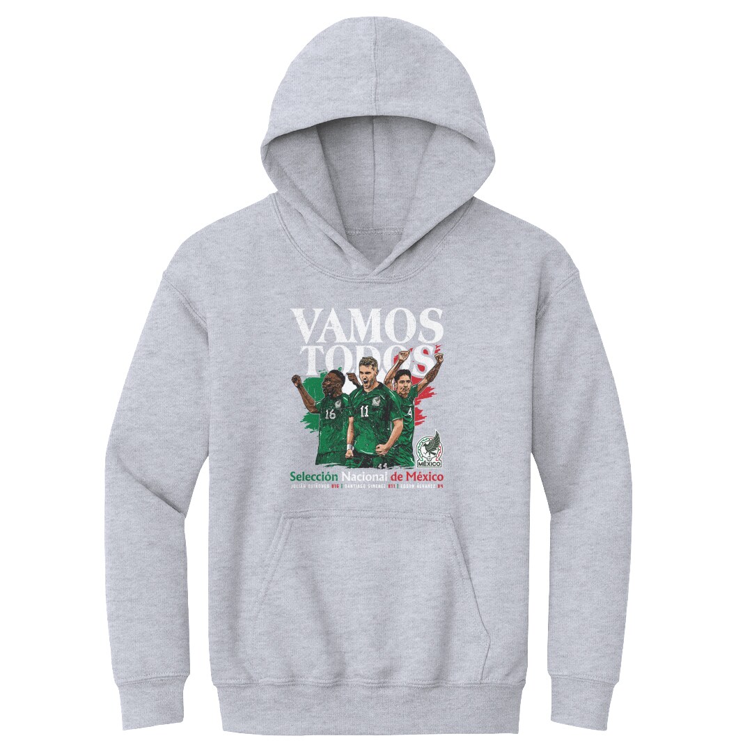 Explore mexico national team 500 level youth vamos todos julián quiñones santiago giménez amp edson Álvarez pullover hoodie – gray – Australia Football Shirts & Soccer Gear