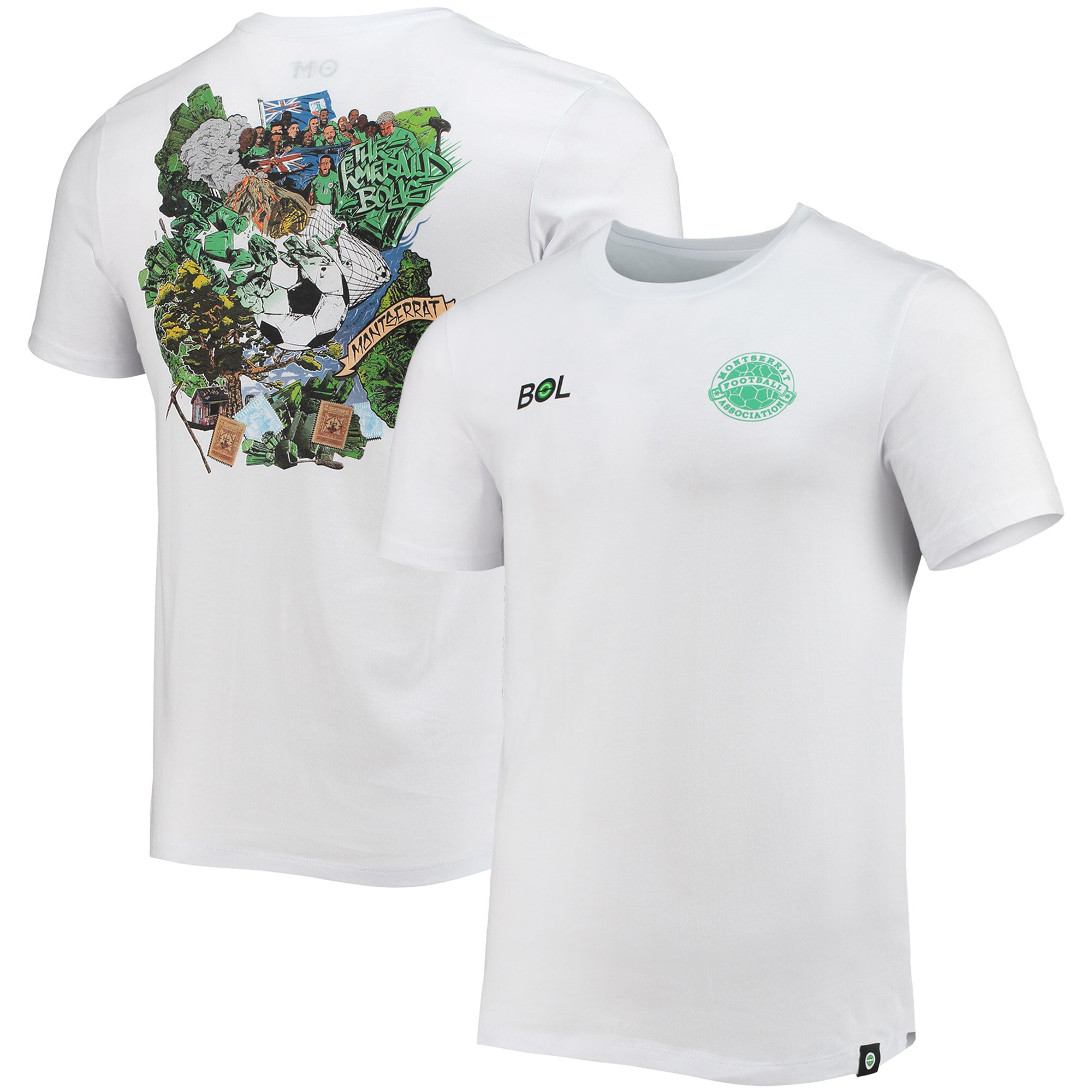 Explore montserrat national team volcano t-shirt – white – Australia Football Shirts & Soccer Gear