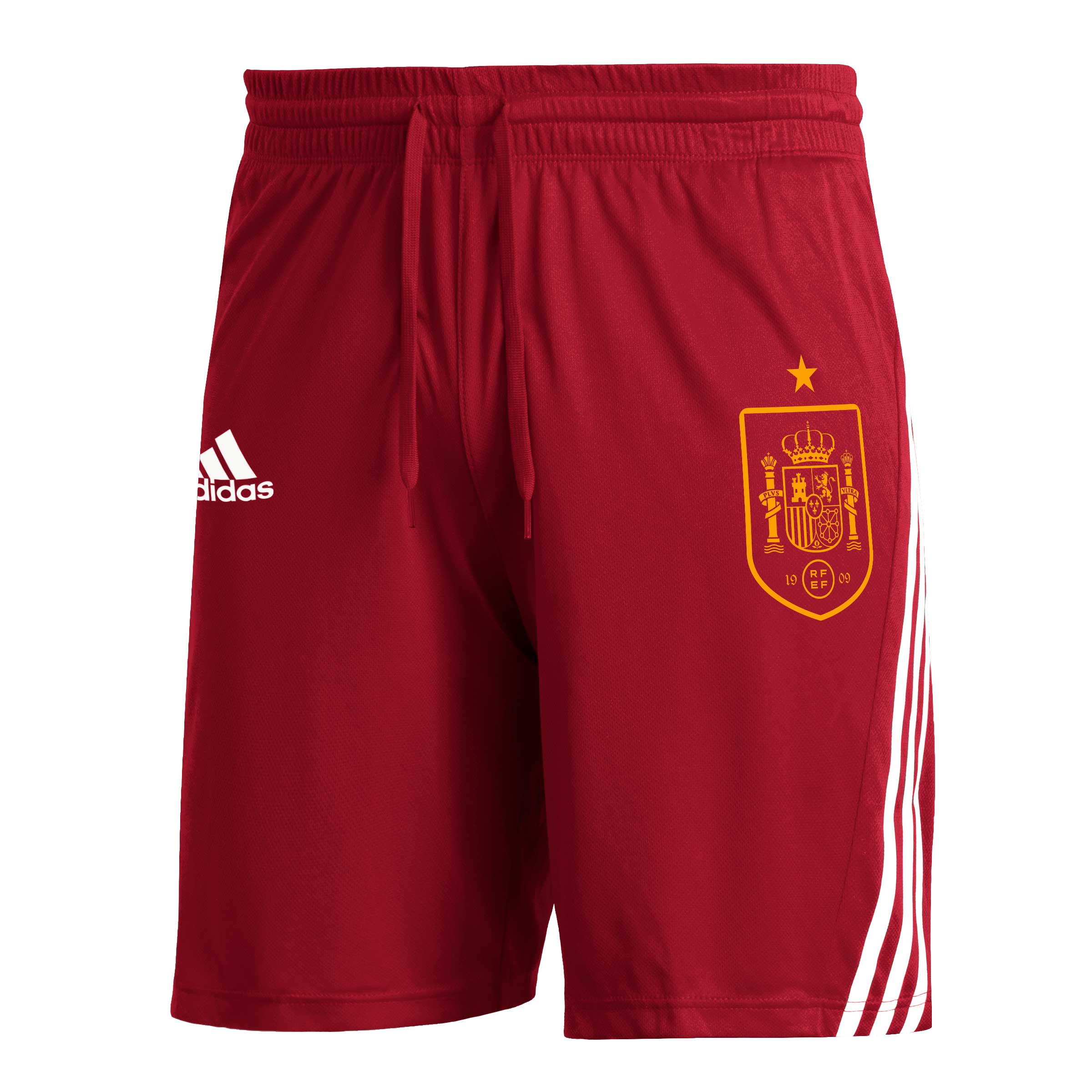 Explore spain national team adidas club crest three-stripe aeroready shorts – red – Australia Football Shirts & Soccer Gear